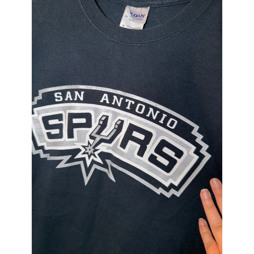 Gildan San Antonio Spurs Big Three Duncan Parker Ginobili Black T-Shirt Mens M - Picture 6 of 7